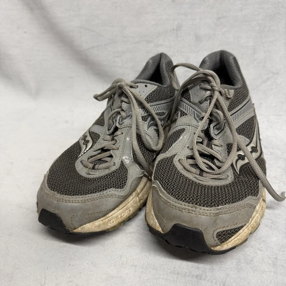 Saucony Cohesion 10 Shoes Mens Size‎ 10.5W Gray Running Mesh Sneakers S25343-1